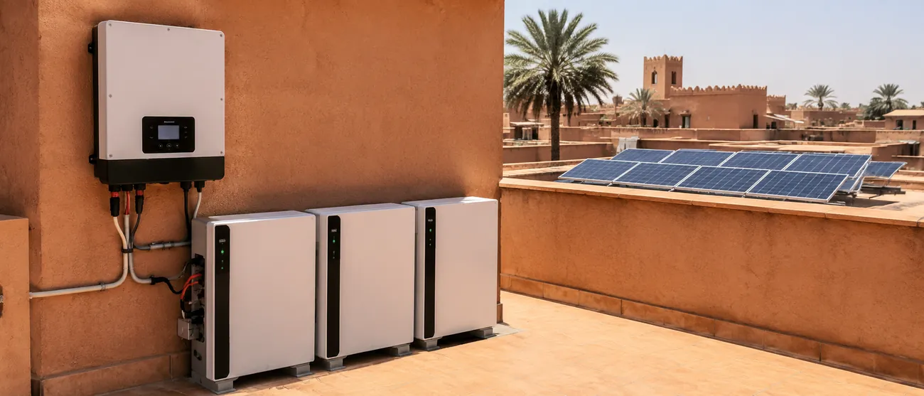 Panneaux avec système de stockage batterie à Marrakech à Marrakech
